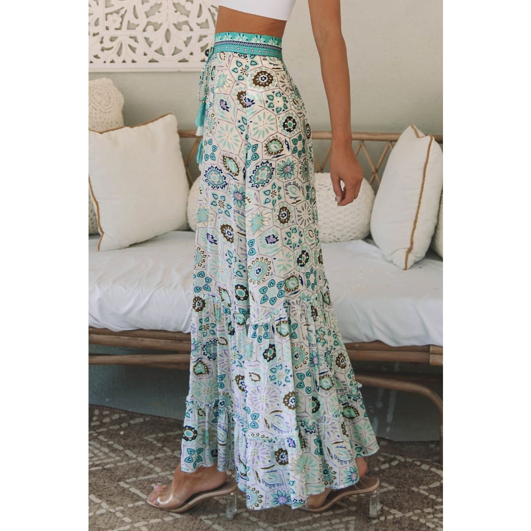 Noemi Floral Print Maxi Skirt | Threaded Pear