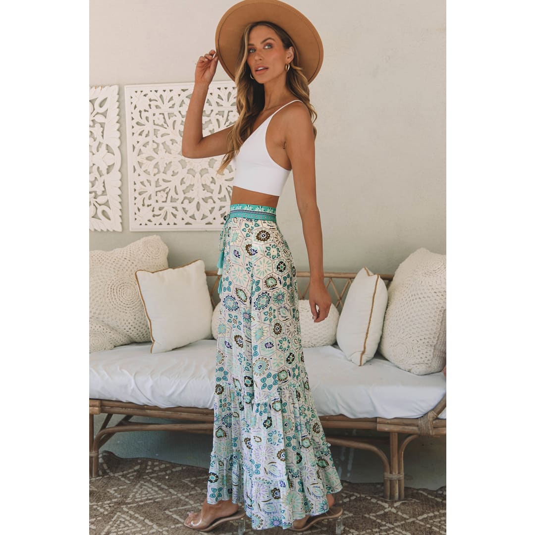 Noemi Floral Print Maxi Skirt | Threaded Pear