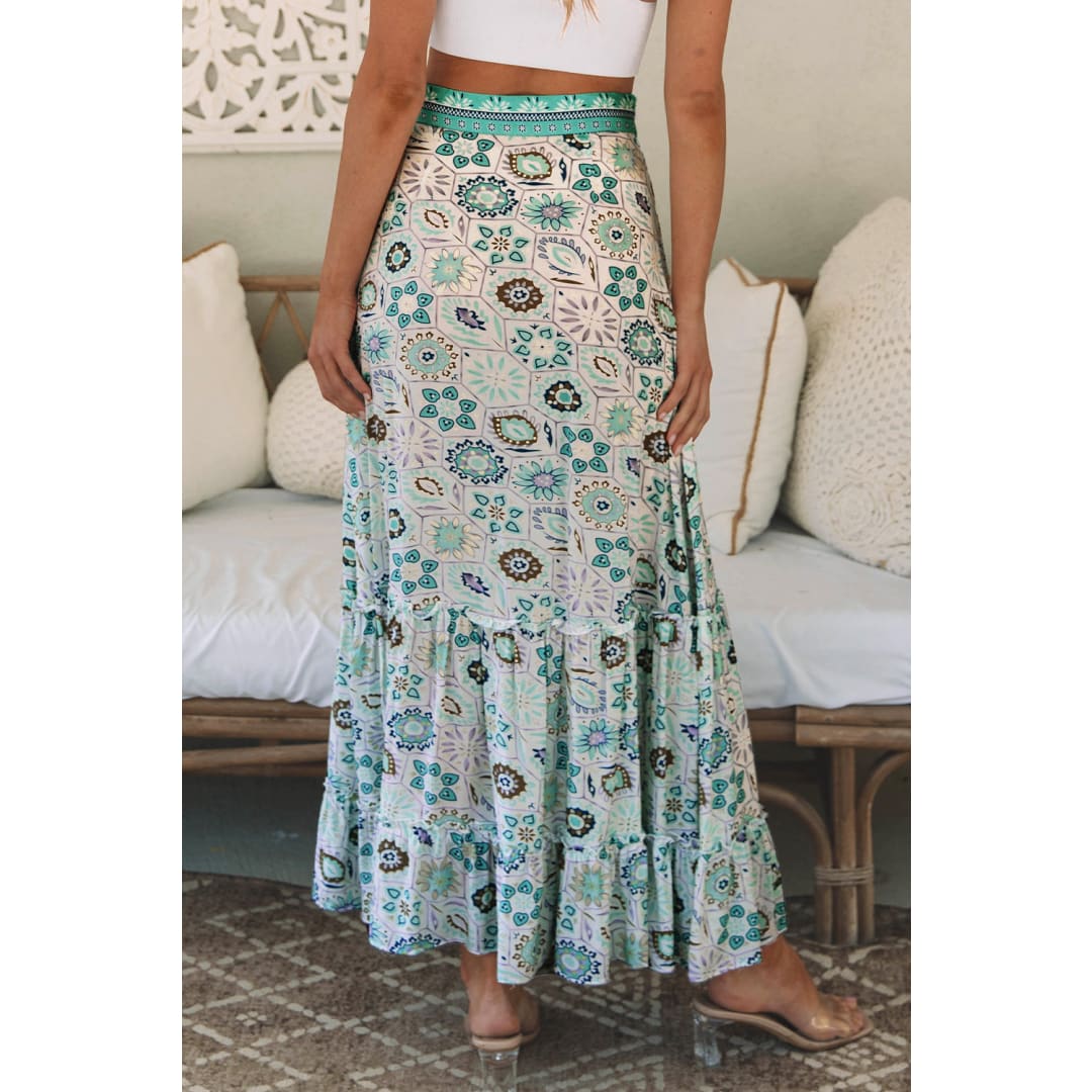 Noemi Floral Print Maxi Skirt | Threaded Pear