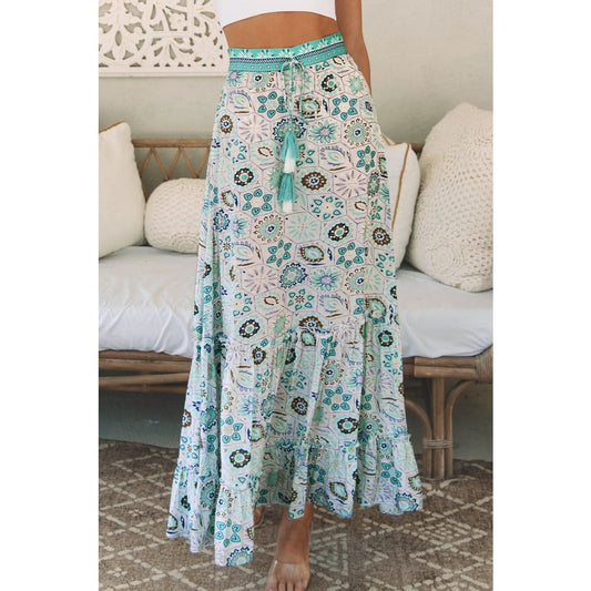 Noemi Floral Print Maxi Skirt | Threaded Pear
