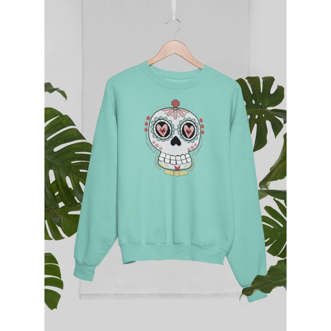 Nurse Sugar Skull Sweat Shirt | Virgo