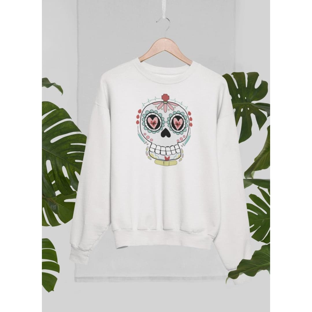 Nurse Sugar Skull Sweat Shirt | Virgo