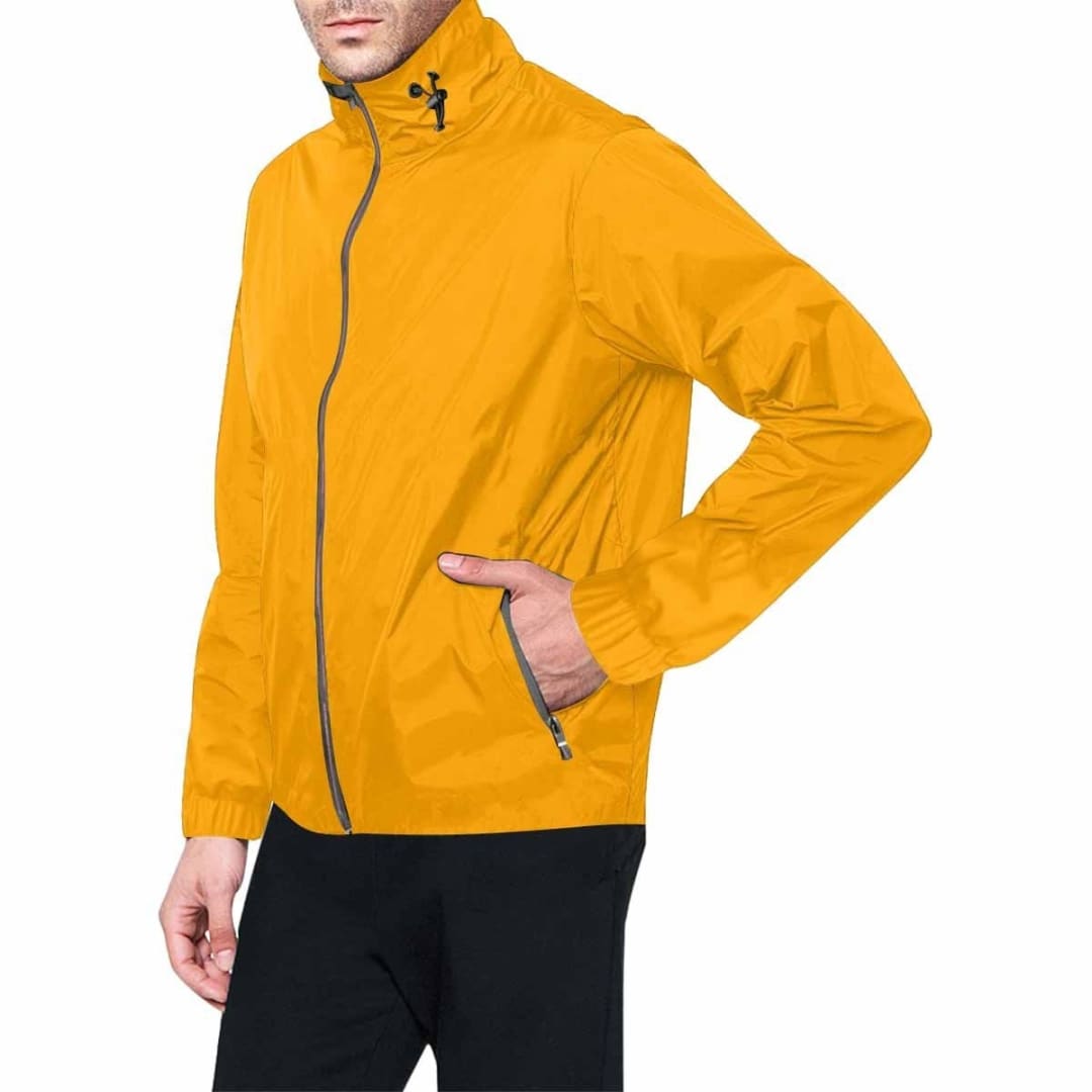 Orange Hooded Windbreaker Jacket - Men / Women | IAA | inQue.Style