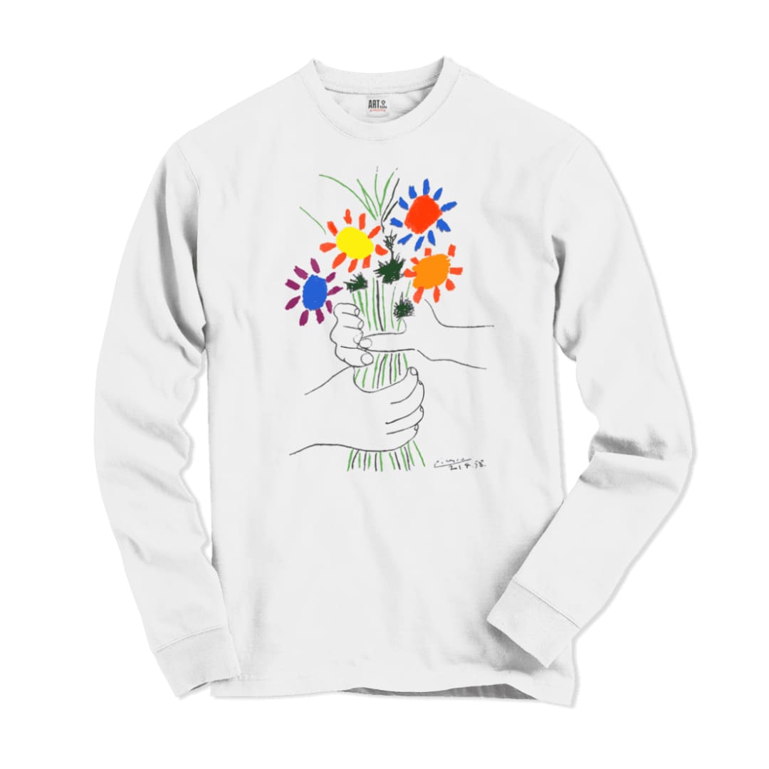 Pablo Picasso Bouquet of Peace 1958 Artwork Long Sleeve Shirt | Art-O-Rama Shop