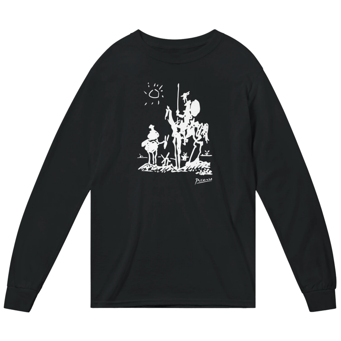 Pablo Picasso Don Quixote of La Mancha 1955 Artwork Long Sleeve Shirt-4