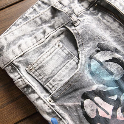 Painted Slim-Fit Jeans | The Urban Clothing Shop™
