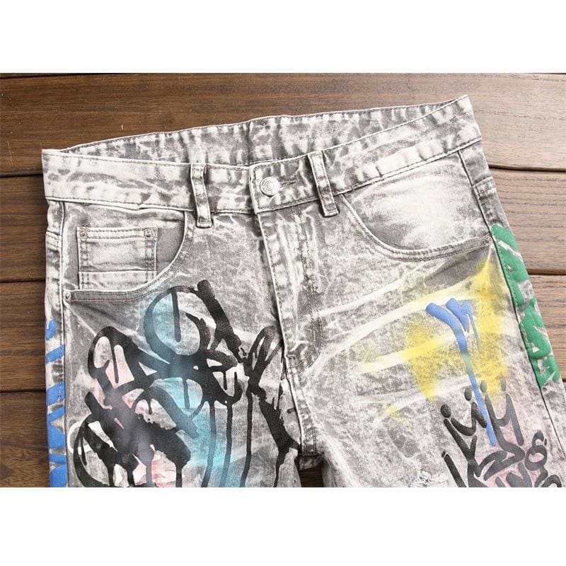 Painted Slim-Fit Jeans | The Urban Clothing Shop™