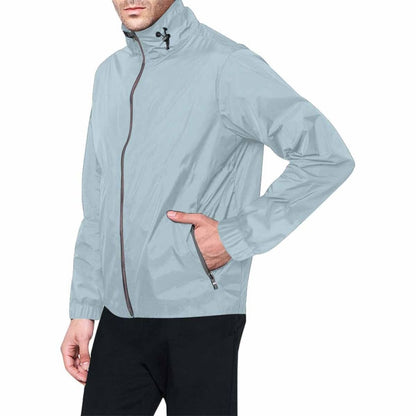 Pastel Blue Hooded Windbreaker Jacket - Men / Women | IAA | inQue.Style
