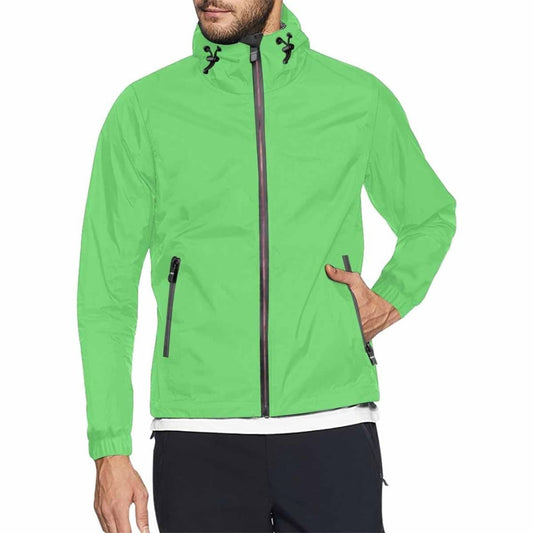 Pastel Green Hooded Windbreaker Jacket - Men / Women | IAA | inQue.Style