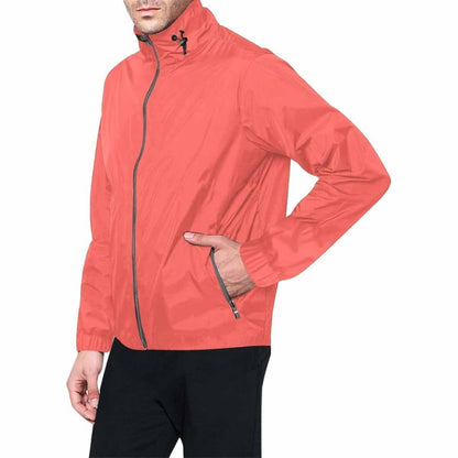 Pastel Red Hooded Windbreaker Jacket - Men / Women | IAA | inQue.Style