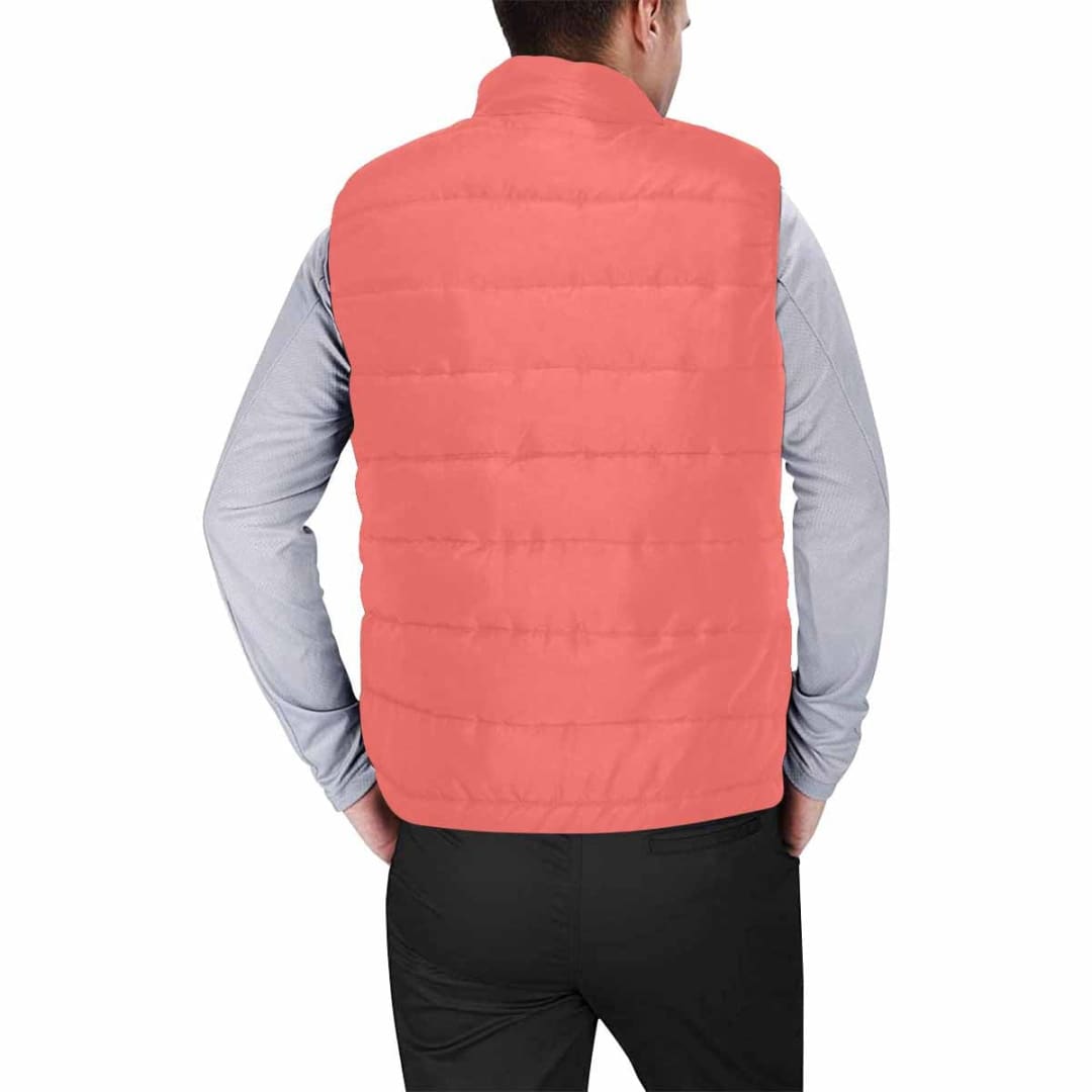 Pastel Red Men’s Padded Vest | The Urban Clothing Shop™