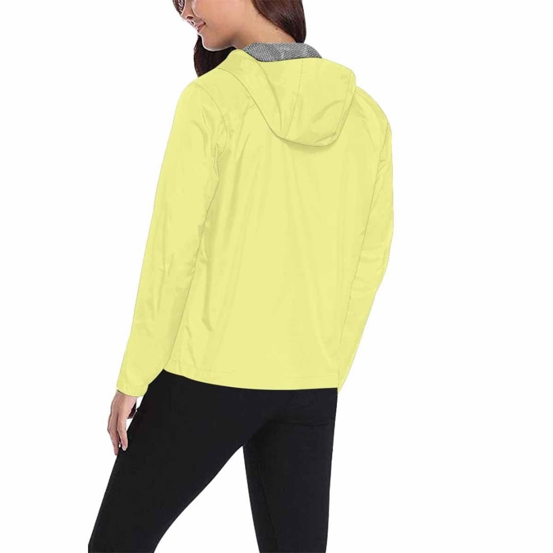 Pastel Yellow Hooded Windbreaker Jacket - Men / Women | IAA | inQue.Style