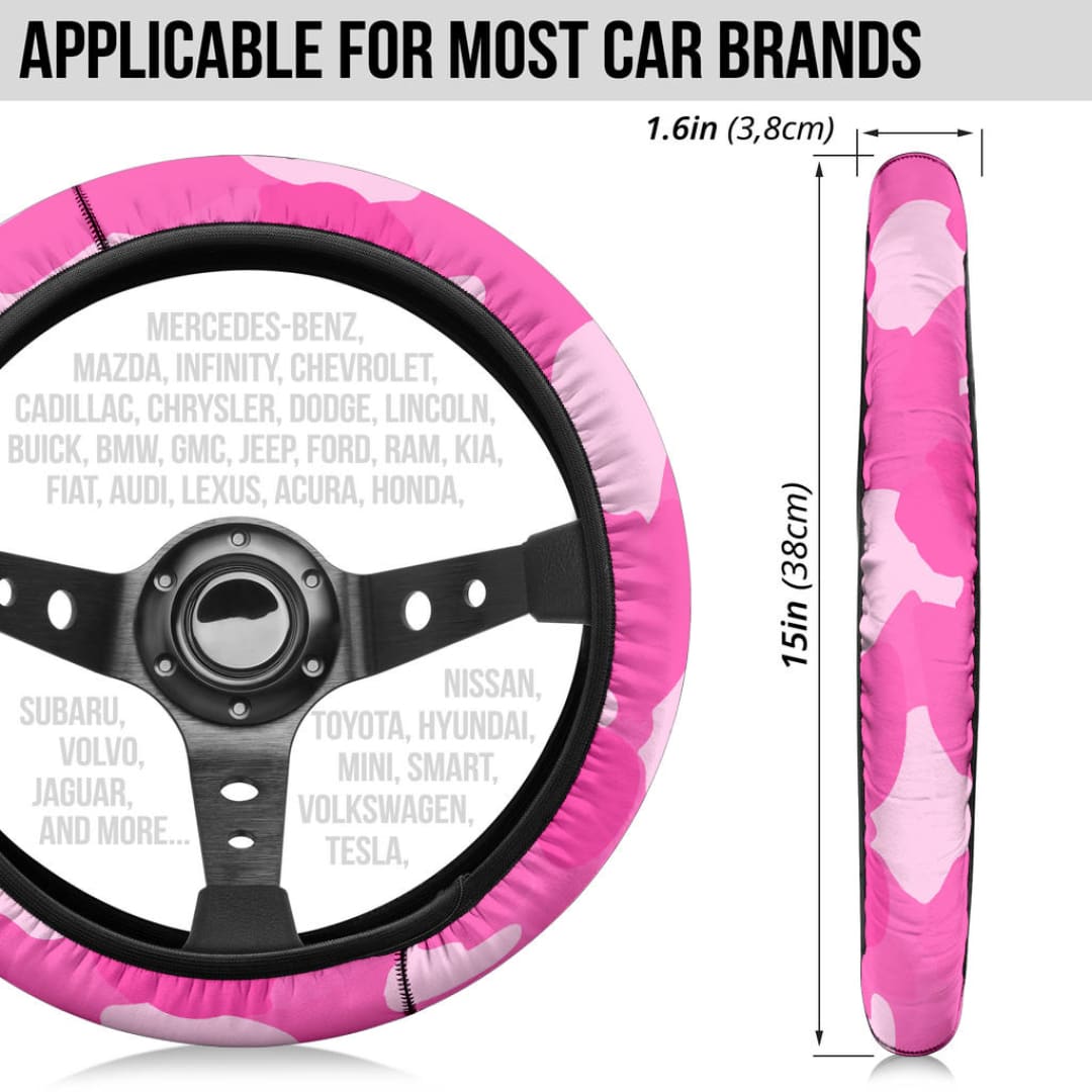 Pink Camouflage Steering Wheel Cover | The Urban Clothing Shop™