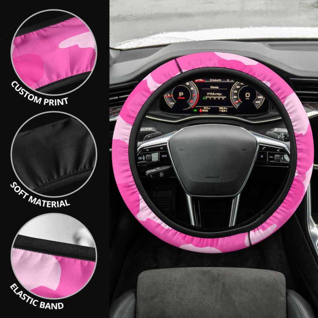 Pink Camouflage Steering Wheel Cover | The Urban Clothing Shop™