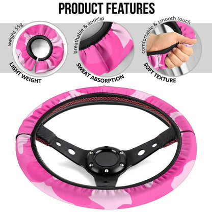 Pink Camouflage Steering Wheel Cover | The Urban Clothing Shop™