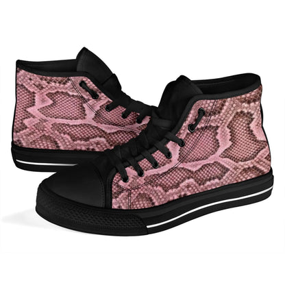 Pink Viper Skin High Top Sneakers | The Urban Clothing Shop™