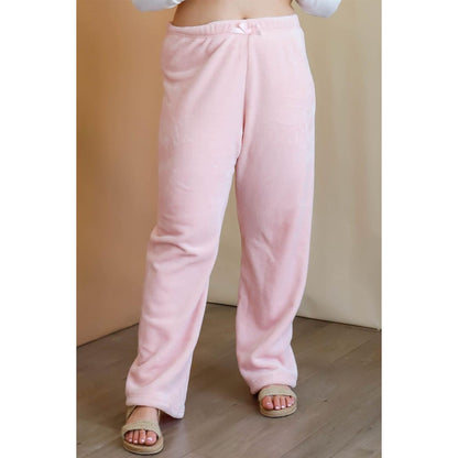 Plus Size Pink Bow Detail Wide Leg Pants | Active Usa