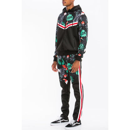 Floral Life POLY SPAN PRINTED TRACK SET | The Urban Clothing Shop™