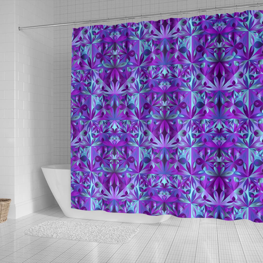 Psychedelic Violet Shower Curtain | The Urban Clothing Shop™