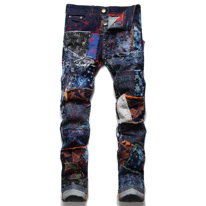 Raggedy A™ Patchwork Caution Jeans | The Urban Clothing Shop™