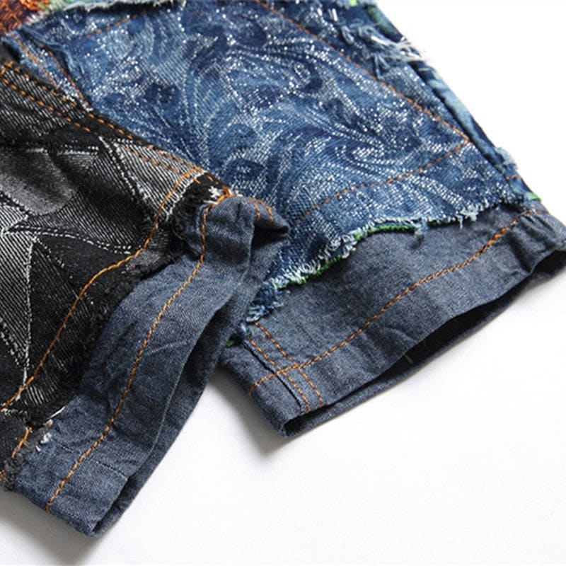 Raggedy A™ Patchwork Caution Jeans | The Urban Clothing Shop™