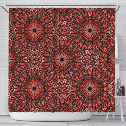 Red Spiritual Mandala Shower Curtain | The Urban Clothing Shop™