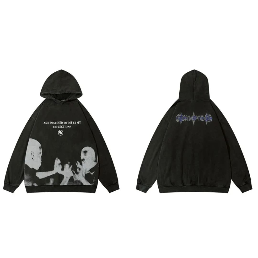 Reflections Graphic Hoodie - A Haunting Urban Essential | The Urban Clothing Shop™