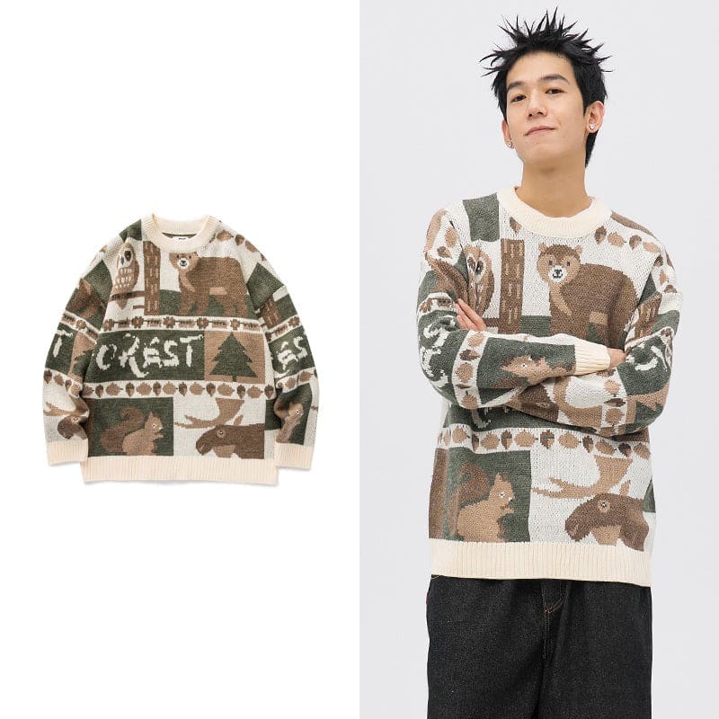 Retro Street: Forest Casual Sweater | The Urban Clothing Shop™
