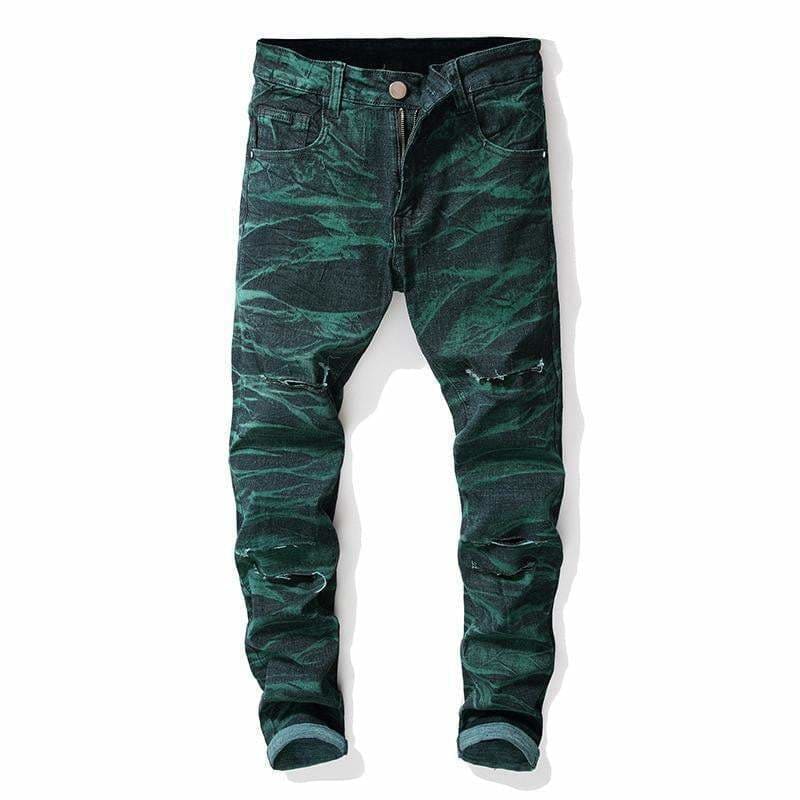 Ripped Tie Dye Skinny Jeans | The Urban Clothing Shop™