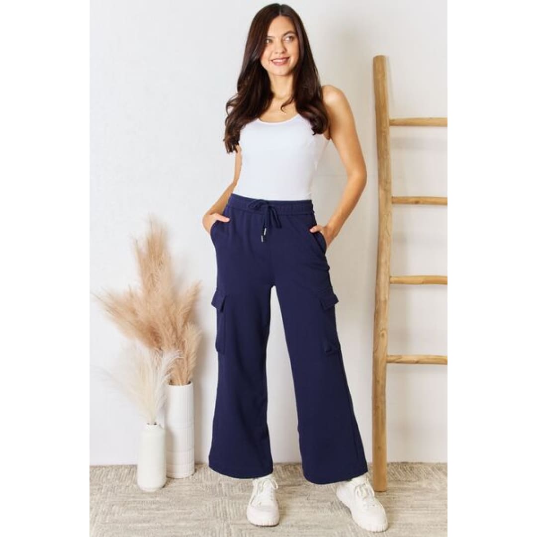 RISEN Drawstring Relaxed Cargo Wide Leg Pants | The Urban Clothing Shop™