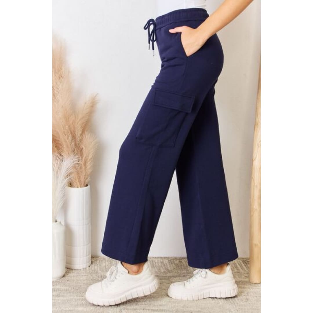 RISEN Drawstring Relaxed Cargo Wide Leg Pants | The Urban Clothing Shop™