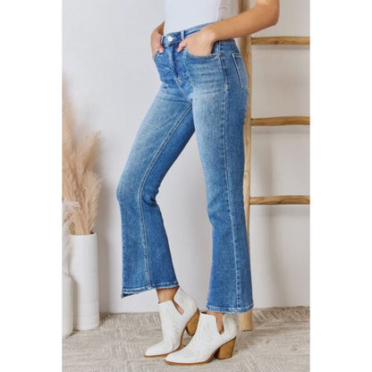 RISEN Full Size High Rise Ankle Flare Jeans | The Urban Clothing Shop™