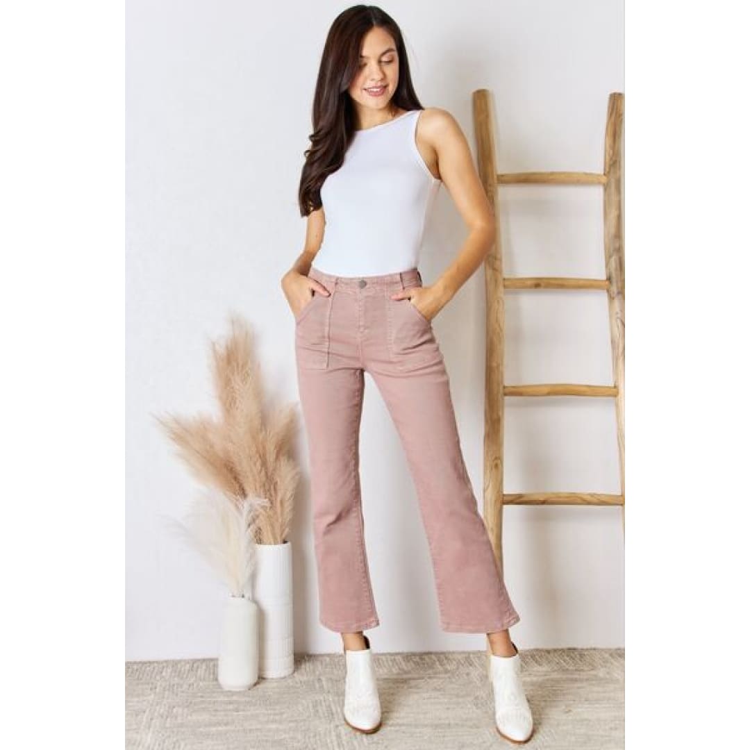 RISEN Full Size High Rise Ankle Flare Jeans | The Urban Clothing Shop™