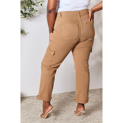 Risen Full Size High Waist Straight Jeans with Pockets | The Urban Clothing Shop™