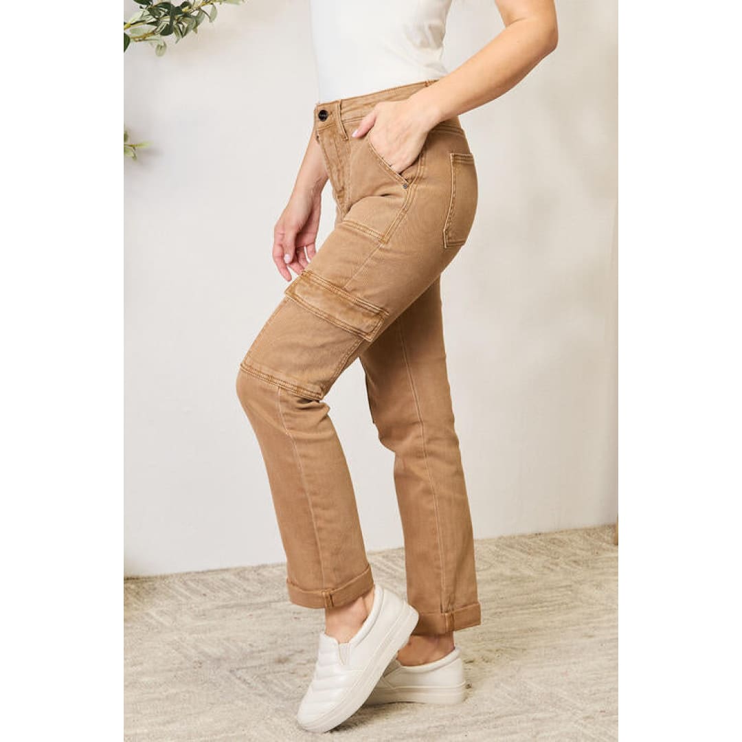 Risen Full Size High Waist Straight Jeans with Pockets | The Urban Clothing Shop™