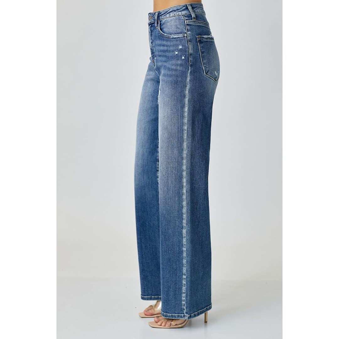 RISEN High Waist Wide Leg Jeans | The Urban Clothing Shop™