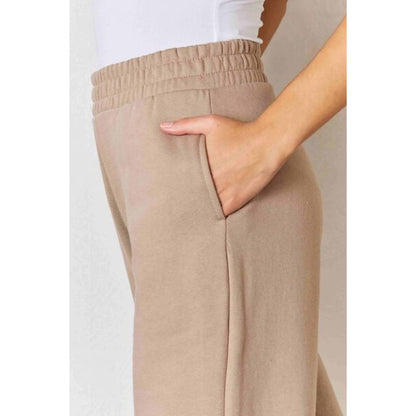 RISEN Wide Waistband Slit Wide Leg Pants | The Urban Clothing Shop™