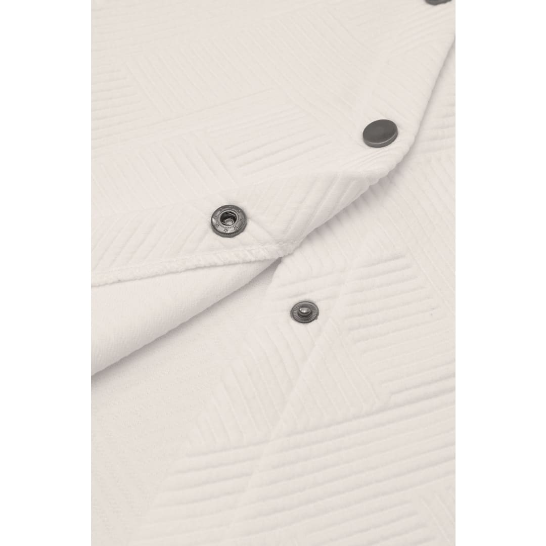 Rosalie Textured Flap Pocket Buttoned Shacket | Threaded Pear