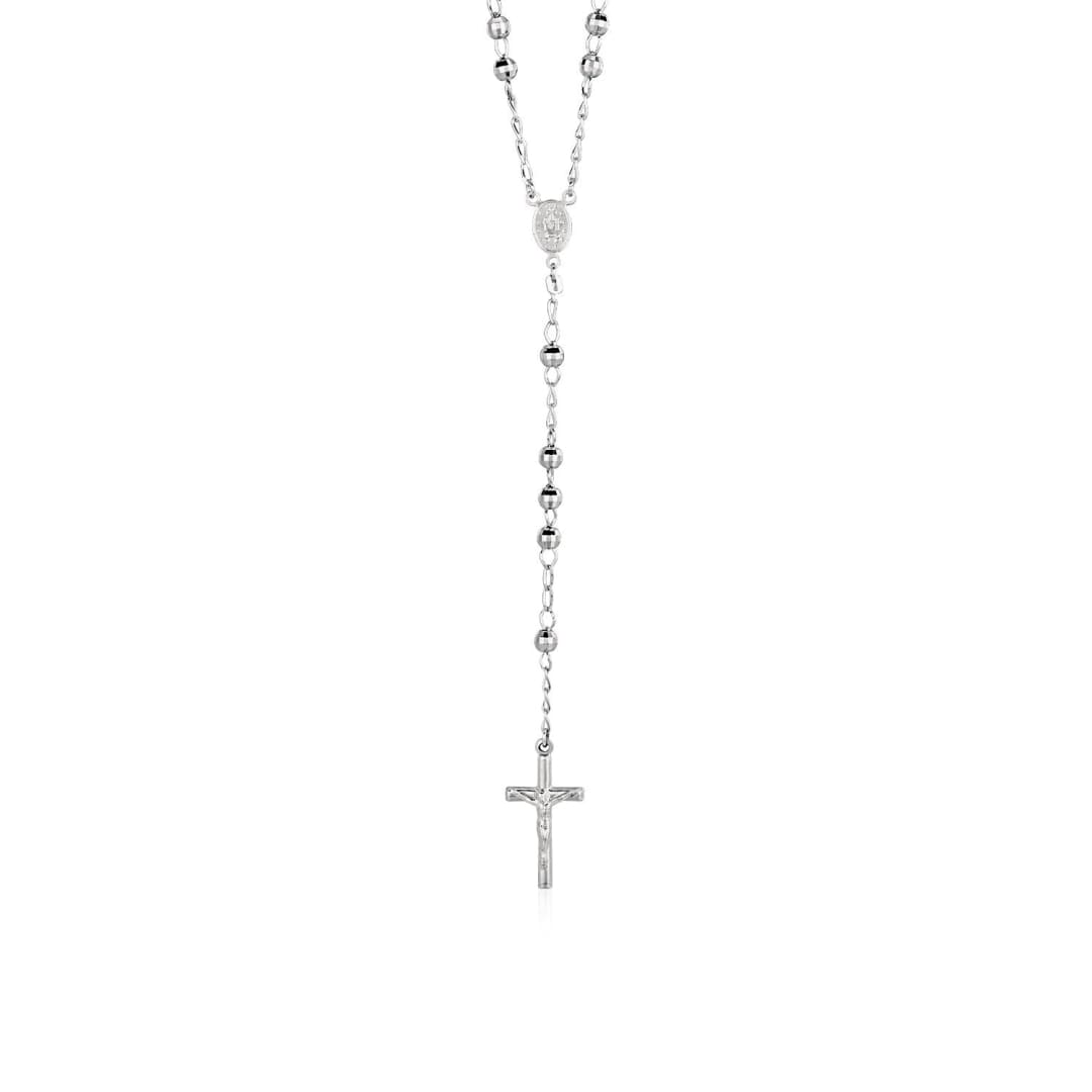 Rosary Chain and Large Bead Necklace in Sterling Silver | Richard Cannon Jewelry