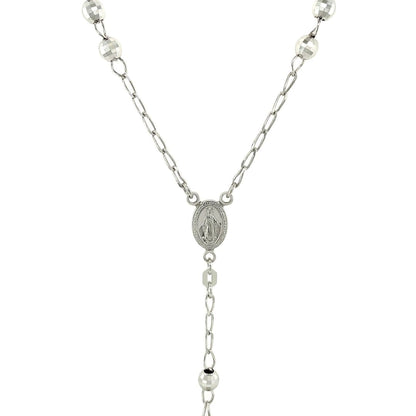 Rosary Chain and Large Bead Necklace in Sterling Silver | Richard Cannon Jewelry