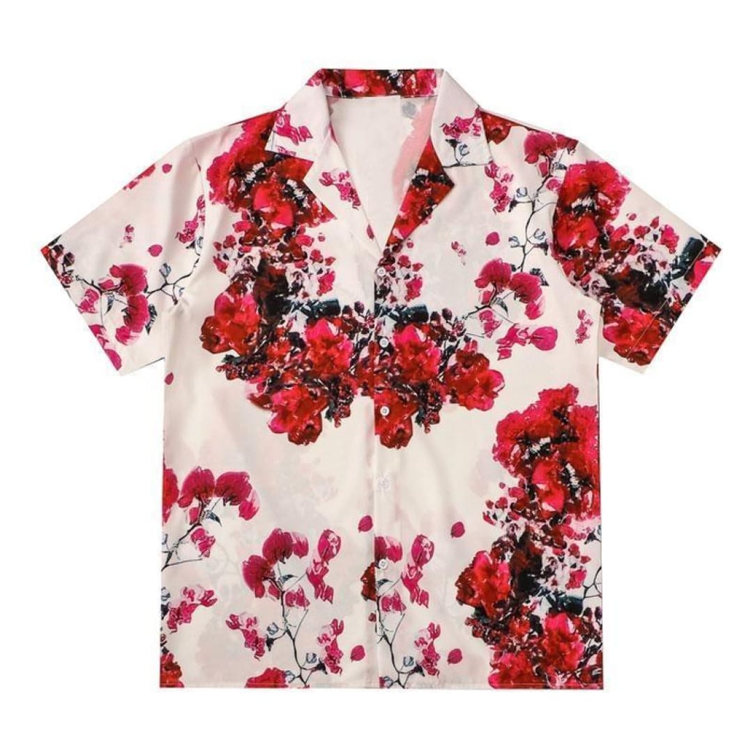 Rose Flowers Print Beach Shirt | The Urban Clothing Shop™