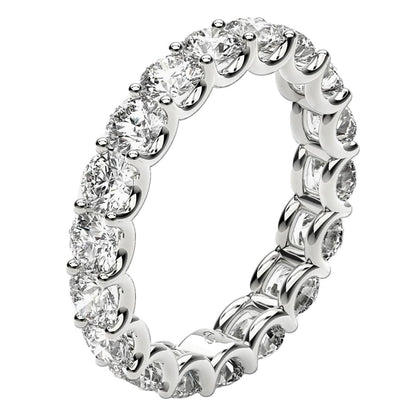 Round Cut Lab Grown Diamond Eternity Ring in 14k White Gold (2 cttw FG/VS2) | Richard