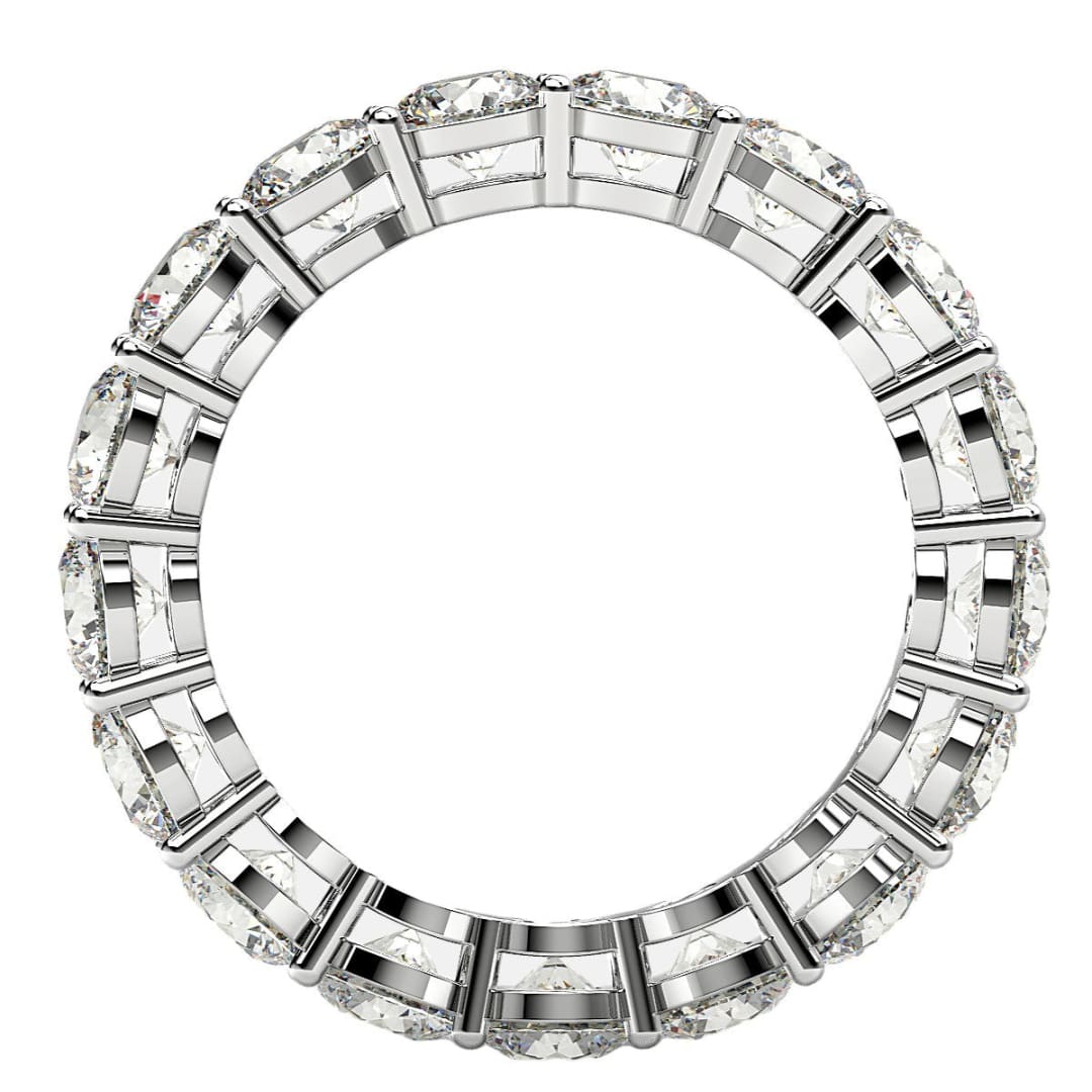 Round Cut Lab Grown Diamond Eternity Ring in 14k White Gold (3 cttw FG/VS2) | Richard