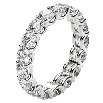 Round Cut Lab Grown Diamond Eternity Ring in 14k White Gold (3 cttw FG/VS2) | Richard