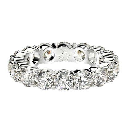 Round Cut Lab Grown Diamond Eternity Ring in 14k White Gold (4 cttw FG/VS2) | Richard
