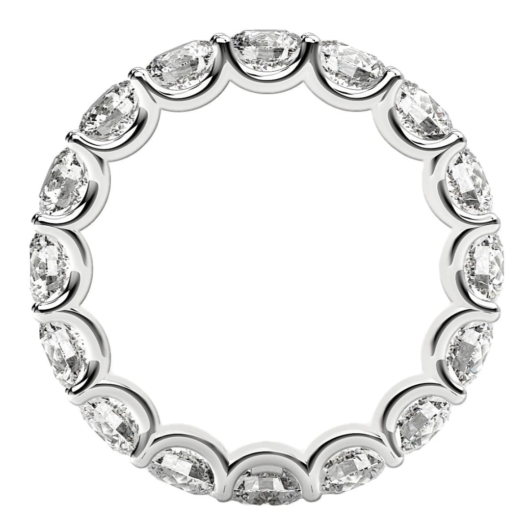 Round Cut Lab Grown Diamond Eternity Ring in 14k White Gold (4 cttw FG/VS2) | Richard