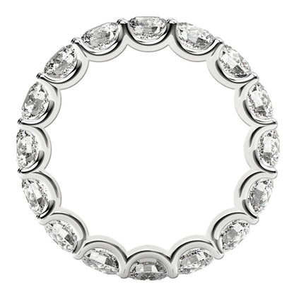 Round Cut Lab Grown Diamond Eternity Ring in 14k White Gold (4 cttw FG/VS2) | Richard