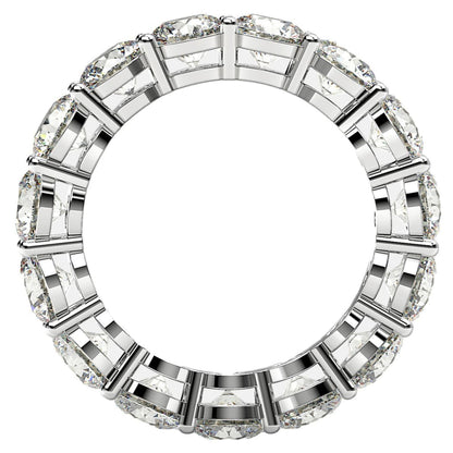 Round Cut Lab Grown Diamond Eternity Ring in 14k White Gold (5 cttw FG/VS2) | Richard