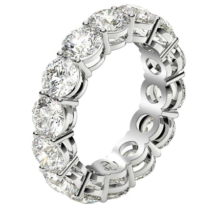 Round Cut Lab Grown Diamond Eternity Ring in 14k White Gold (6 cttw FG/VS2) | Richard