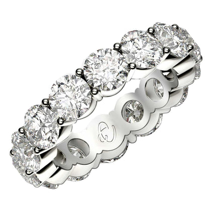 Round Cut Lab Grown Diamond Eternity Ring in 14k White Gold (6 cttw FG/VS2) | Richard